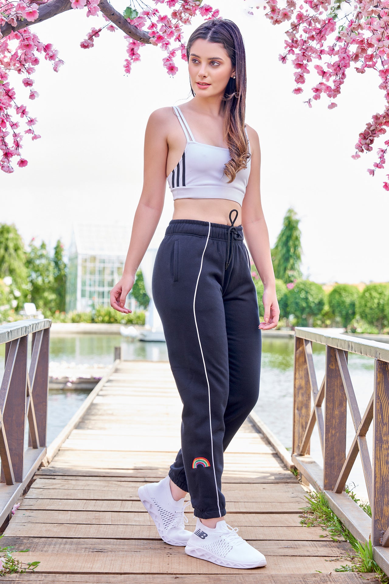 Women Fleece Black Jogger
