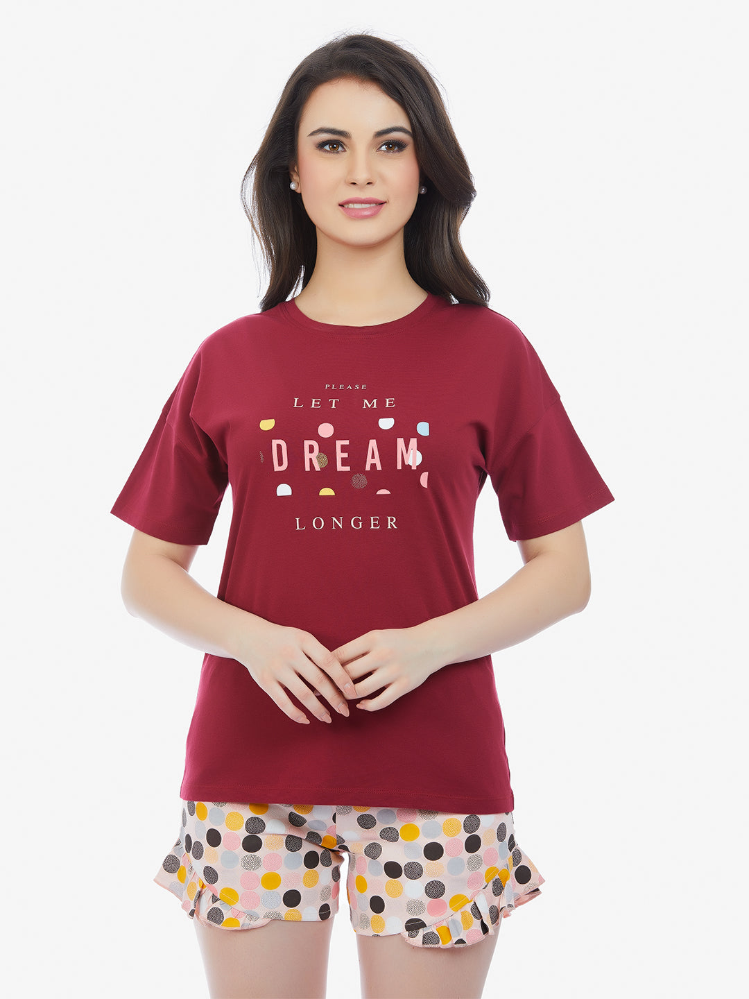 Cherry Red T-Shirt & Shorts Set