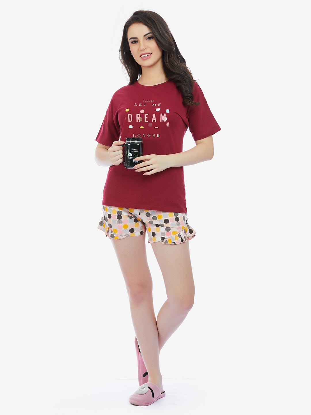 Cherry Red T-Shirt & Shorts Set