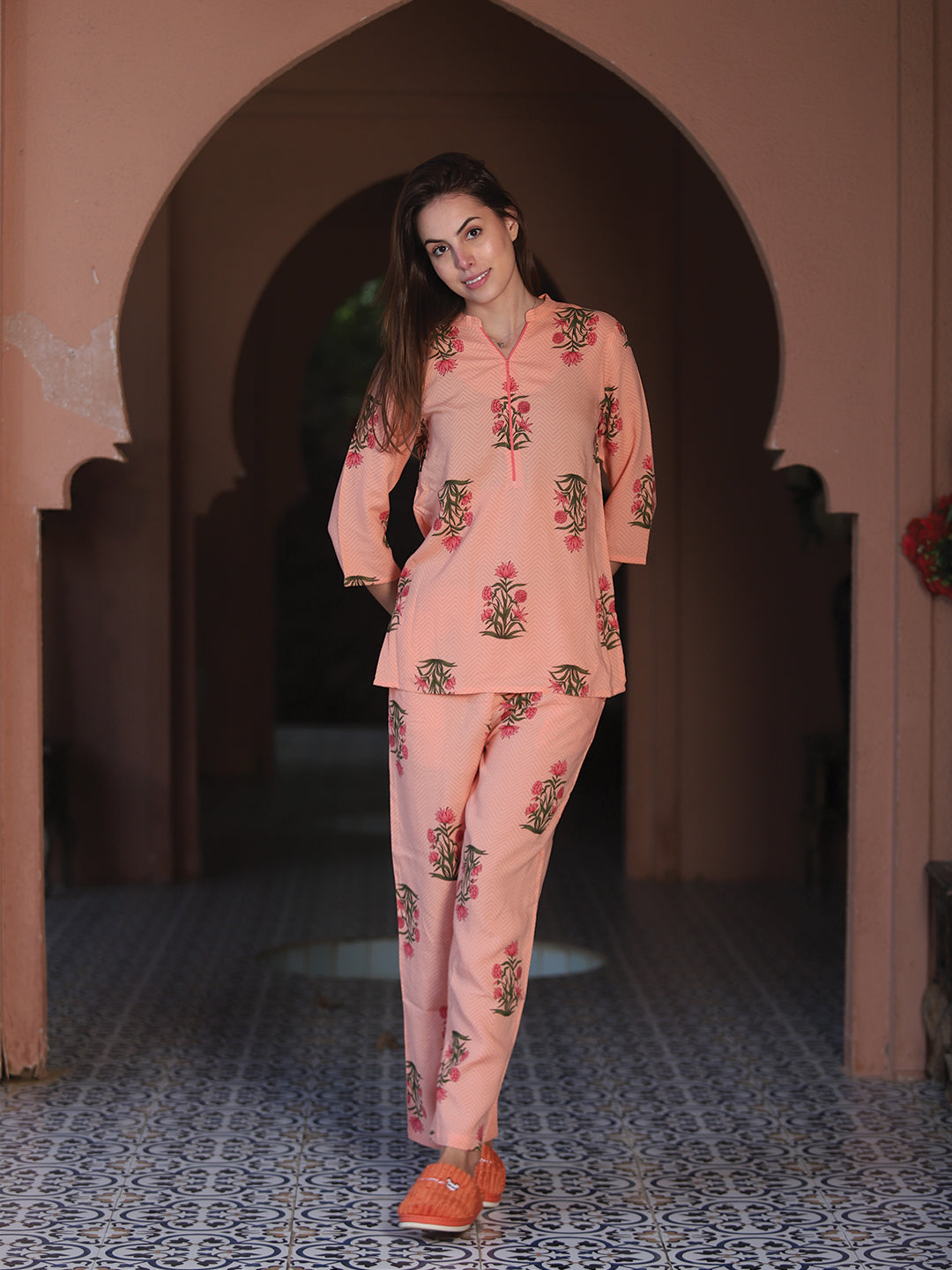 Orange Printed Co-Ord Set