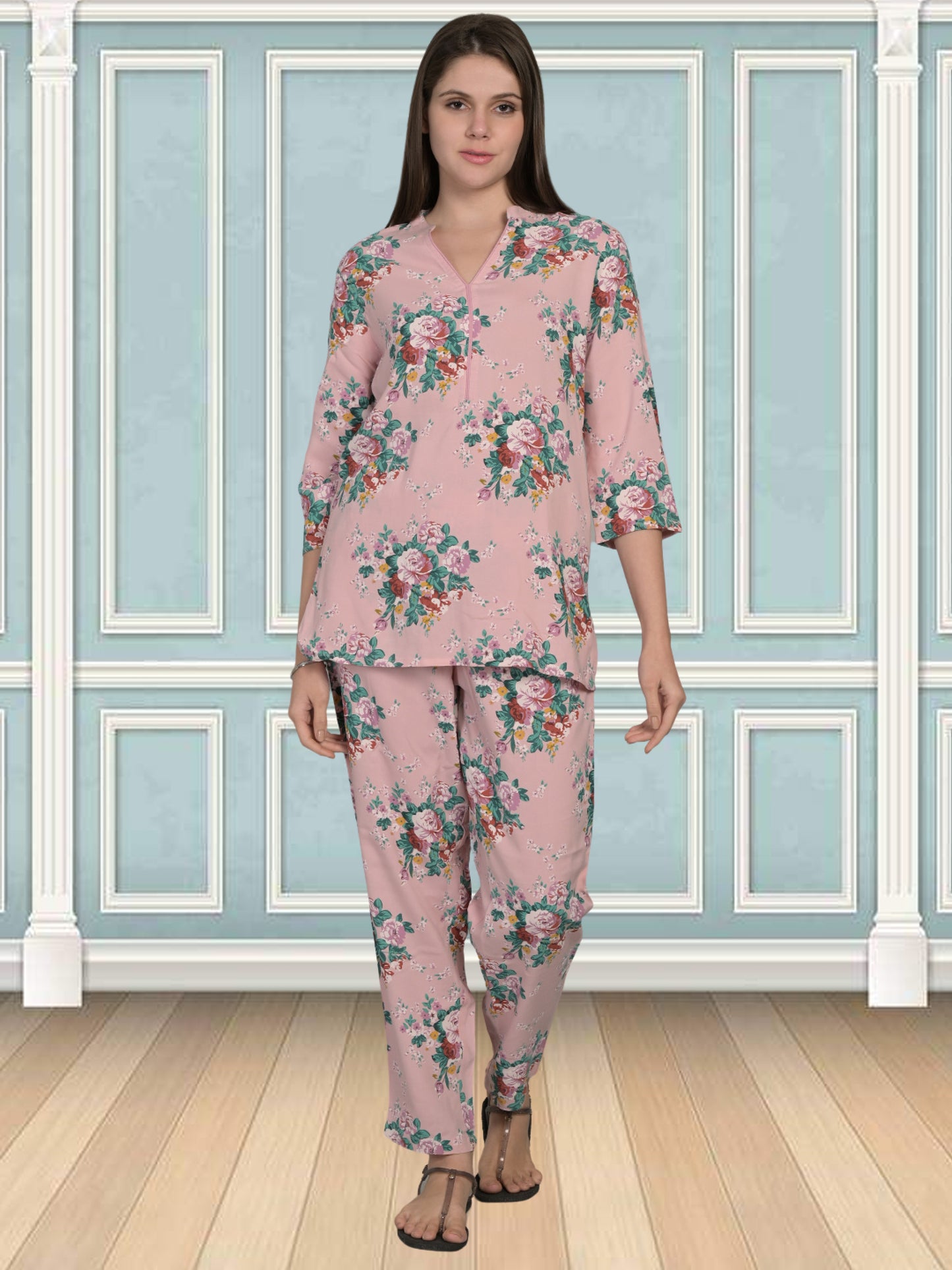 Pink Printed Co-Ord Set