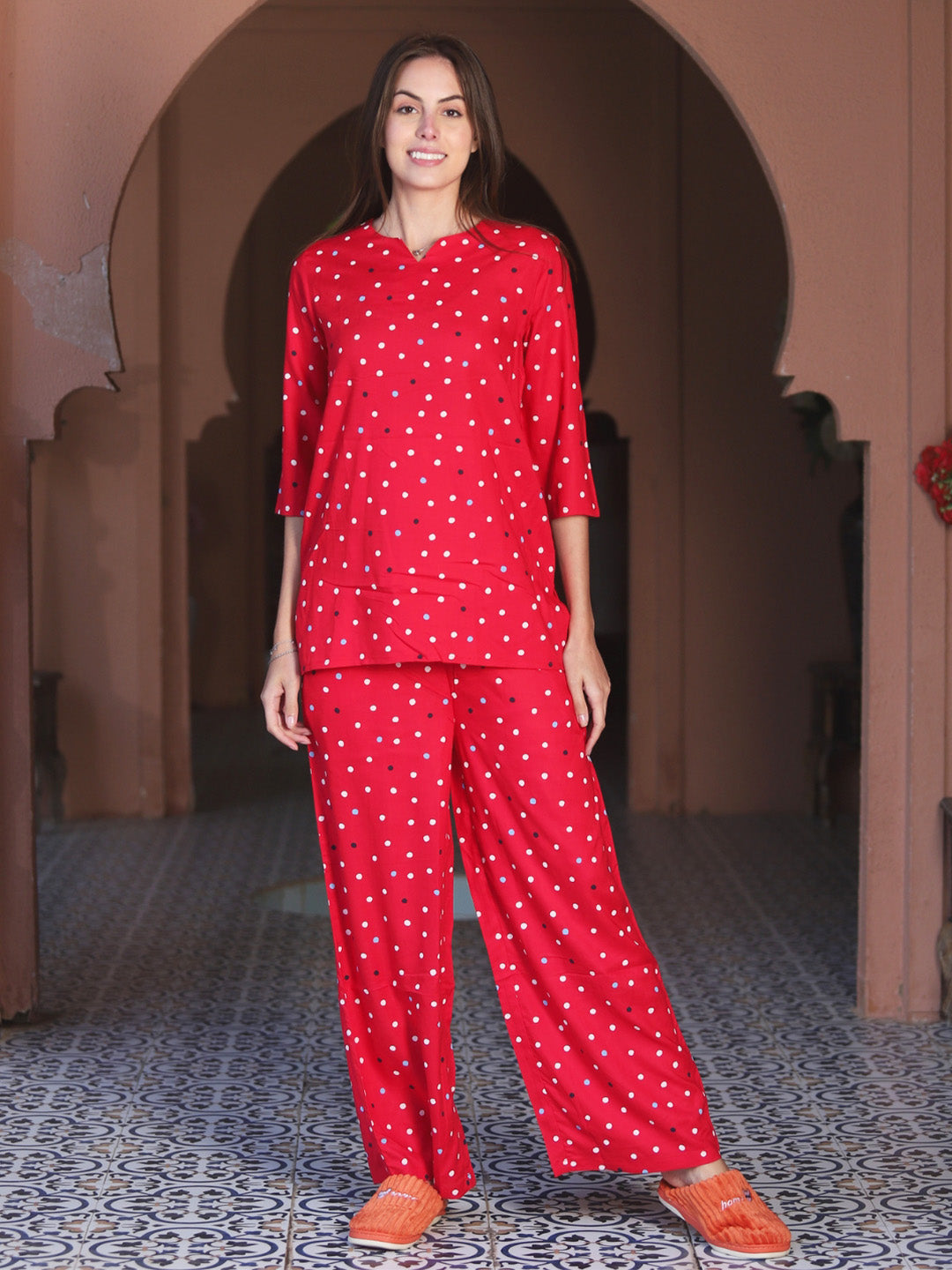 Red Printed Co-Ord Set