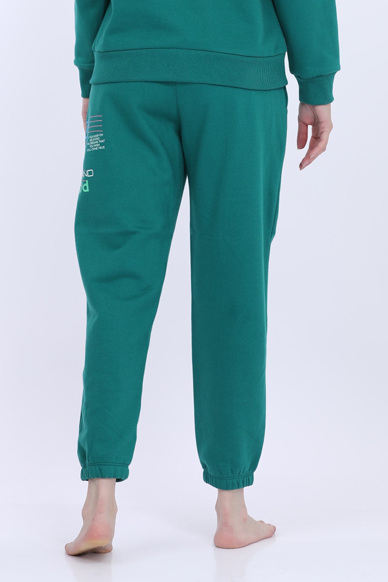Women Fleece Green Fashion Jogger