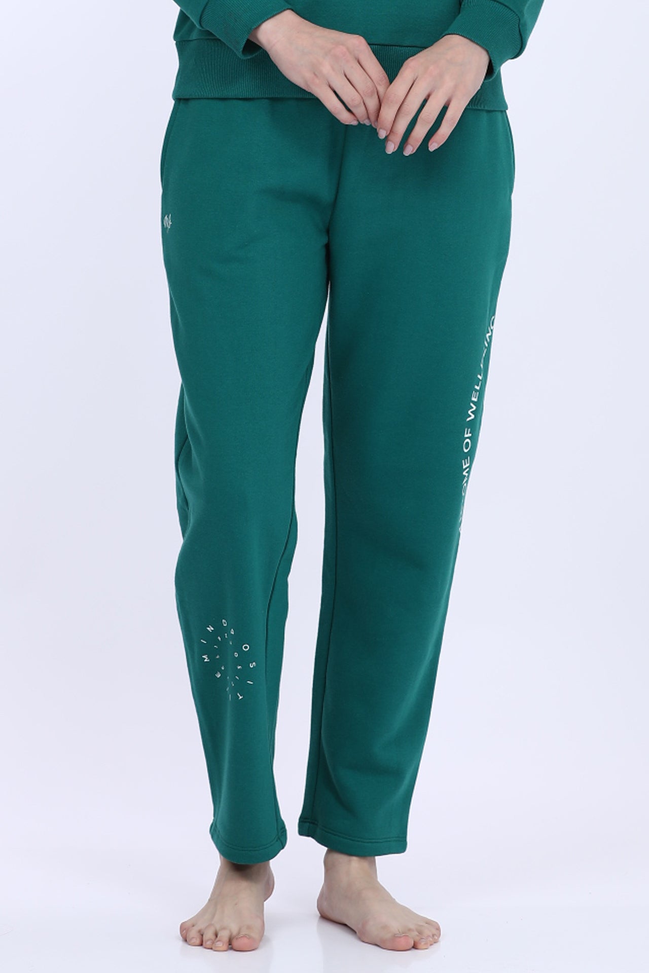 Women Fleece Green Fashion Jogger
