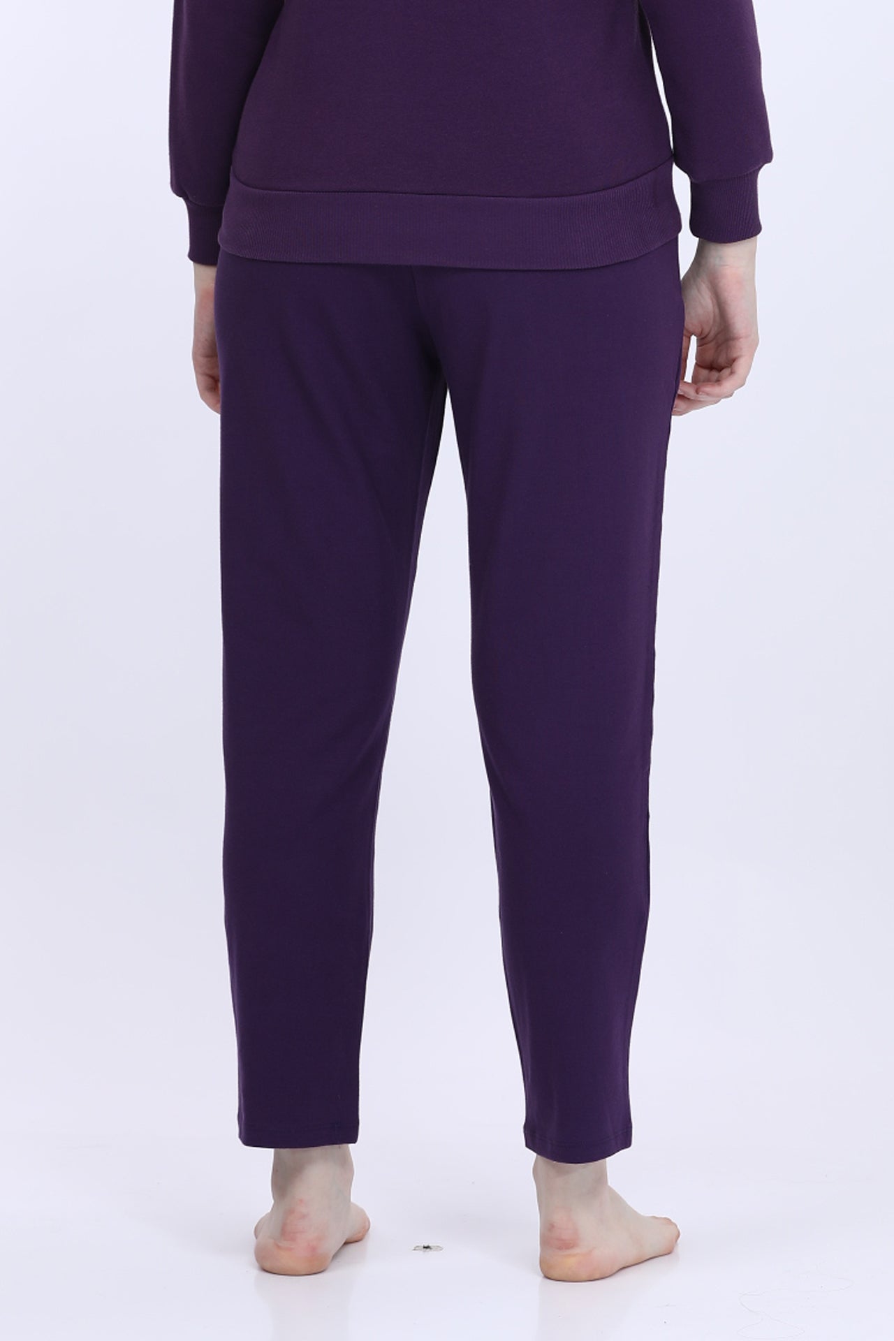 Women Fleece Purple Fashion Jogger