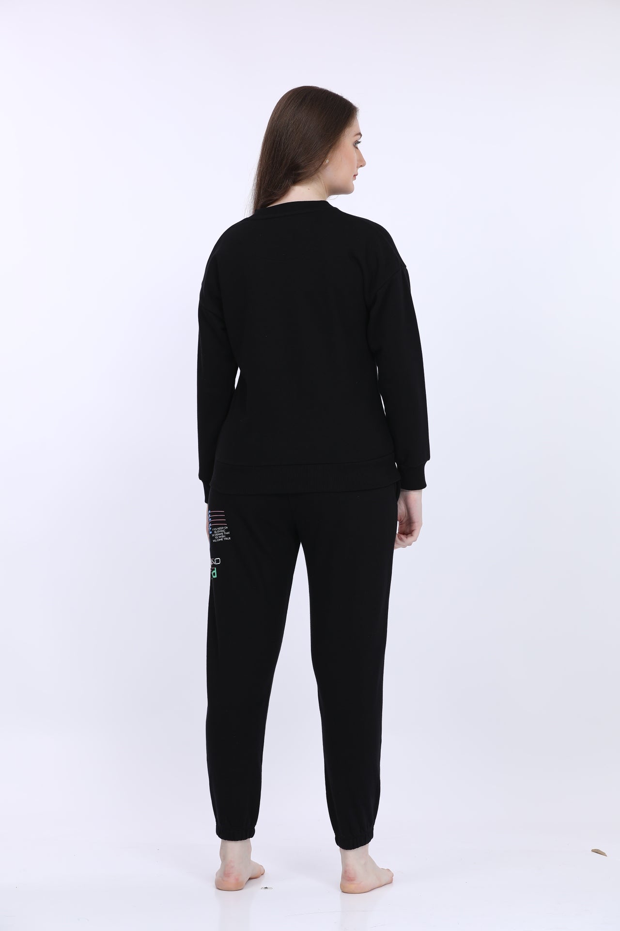 Fleece Winter Black Co-ord Set