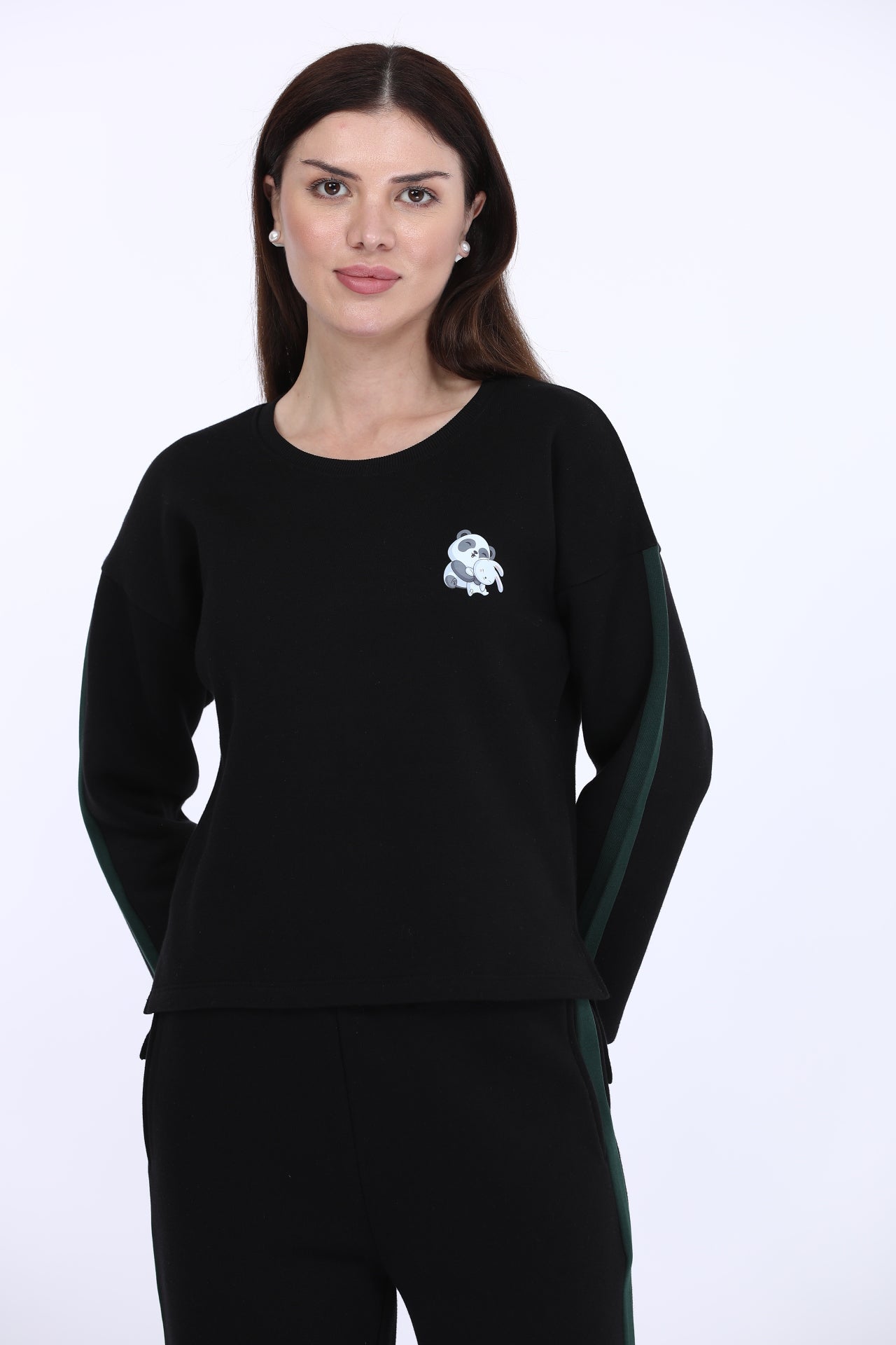 Elite Black Women's Fleece Track Suit