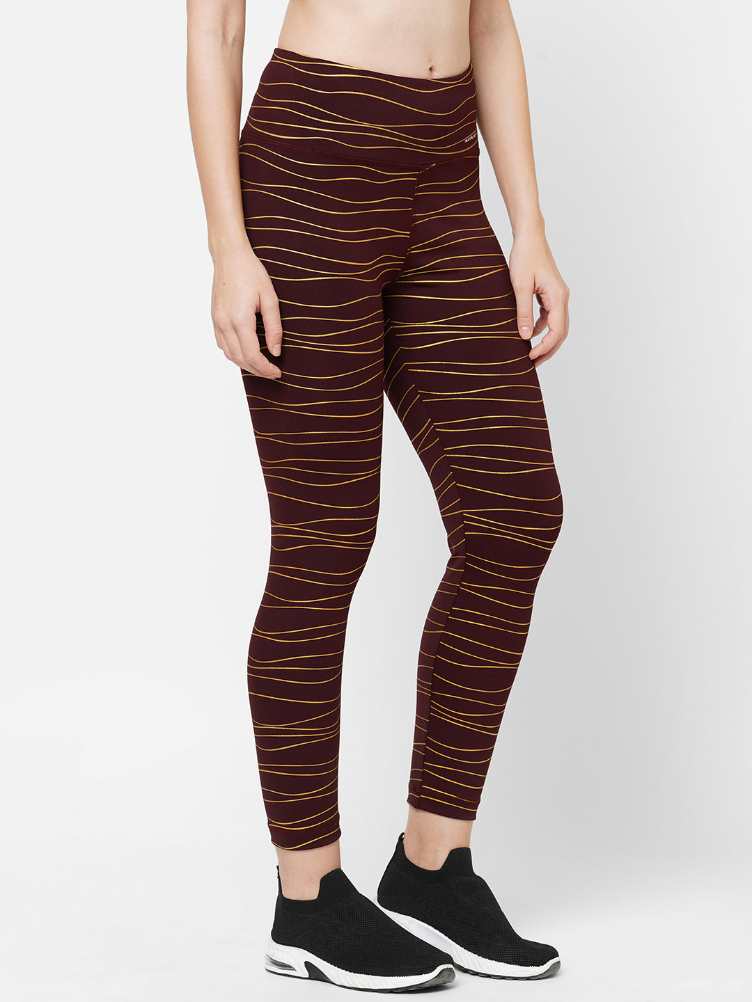 Wine Printed Dri-Fit Yoga Pants