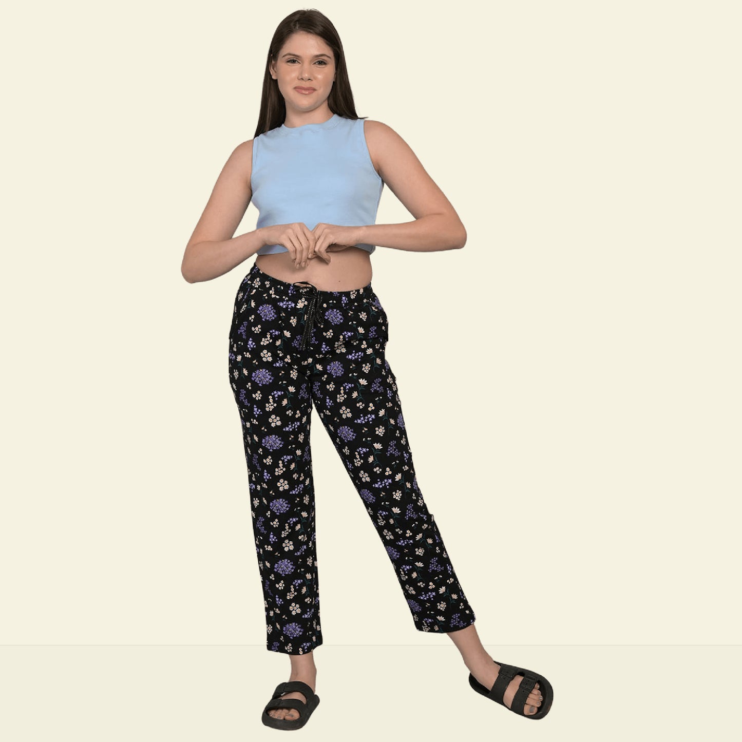 Black Printed Soft-Fit Lounge Pyjamas