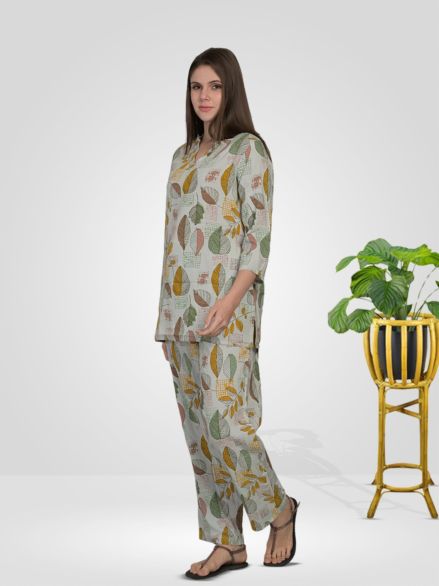 Green Leaf Printed Co-Ord Set