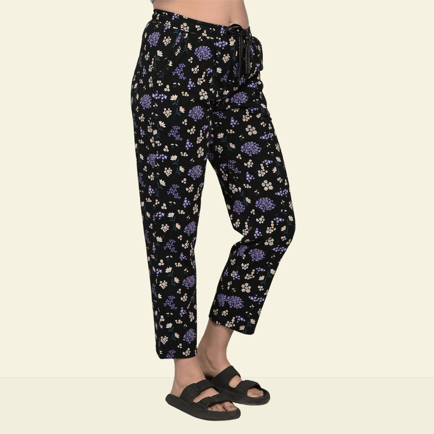 Black Printed Soft-Fit Lounge Pyjamas