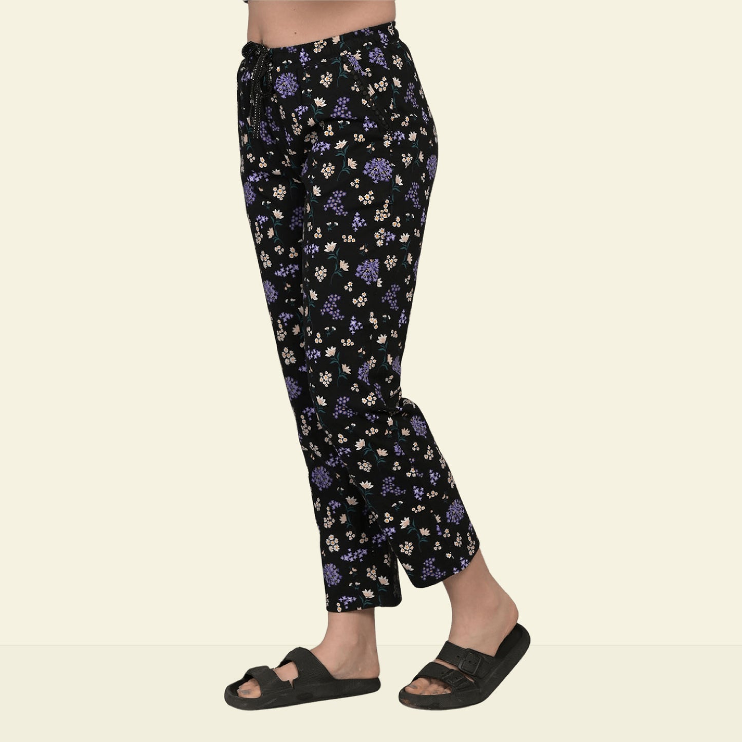 Black Printed Soft-Fit Lounge Pyjamas
