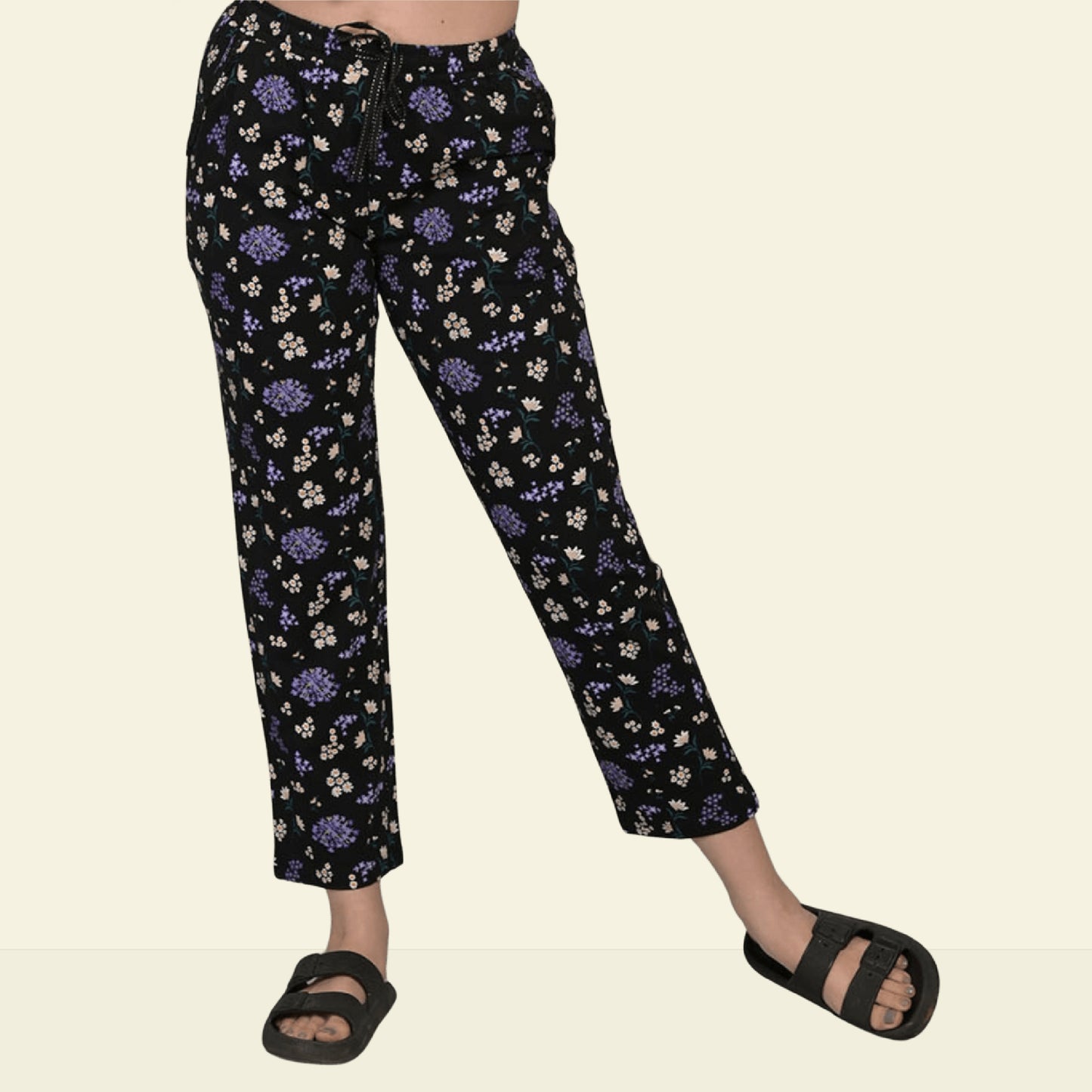 Black Printed Soft-Fit Lounge Pyjamas