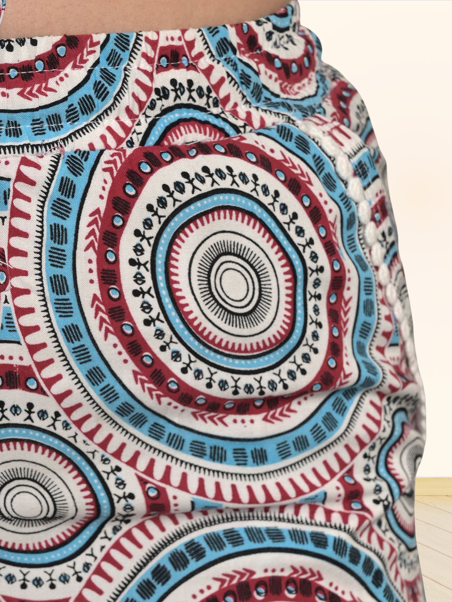 Multicolor Rayon Sleep Shorts