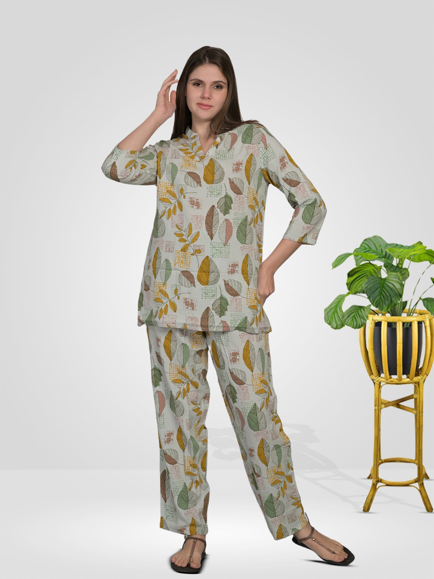 Green Leaf Printed Co-Ord Set