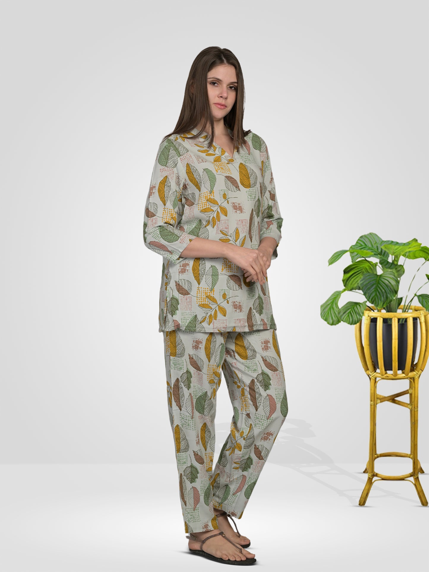 Green Leaf Printed Co-Ord Set
