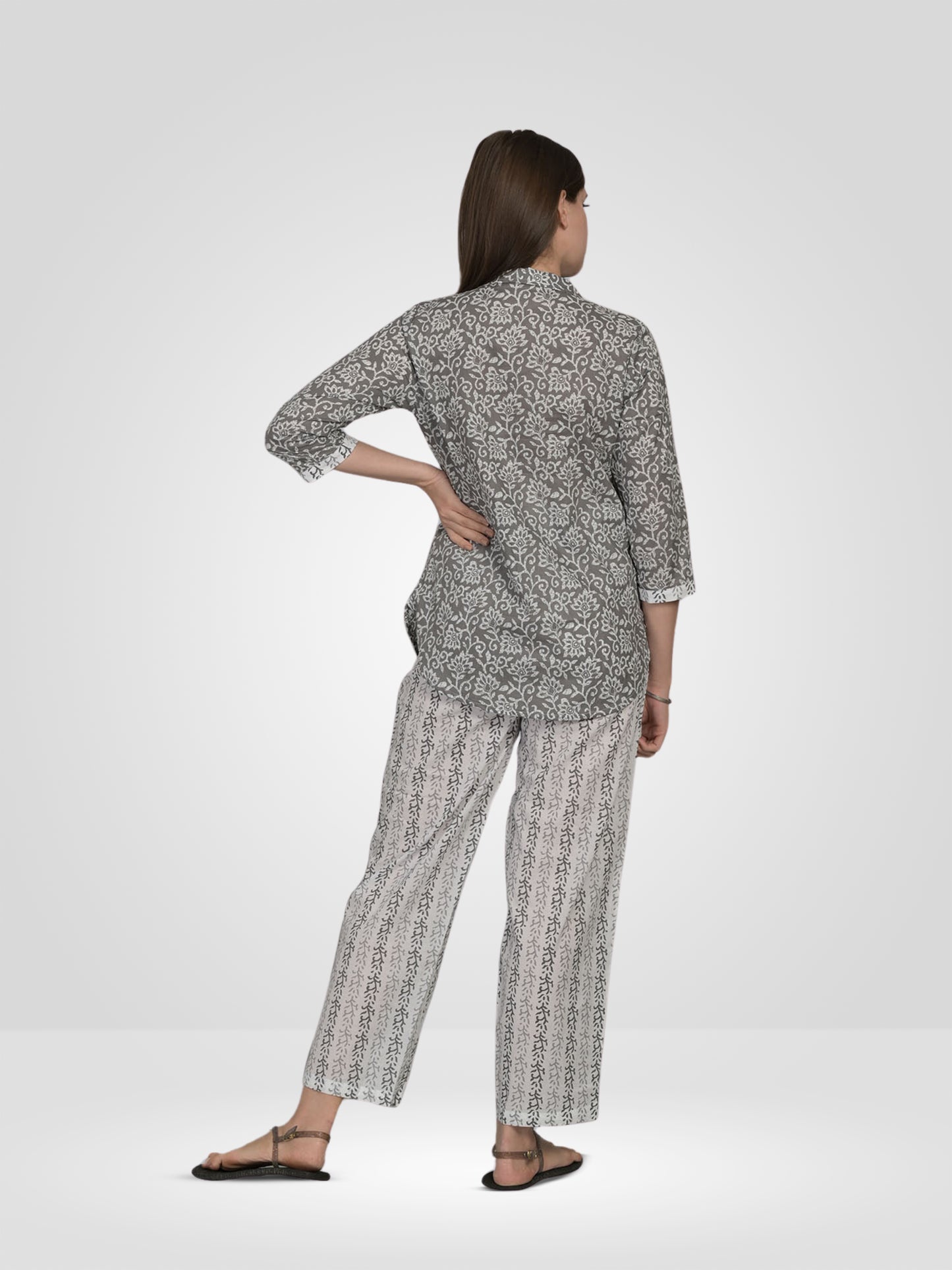 Grey Printed Co-Ord Set