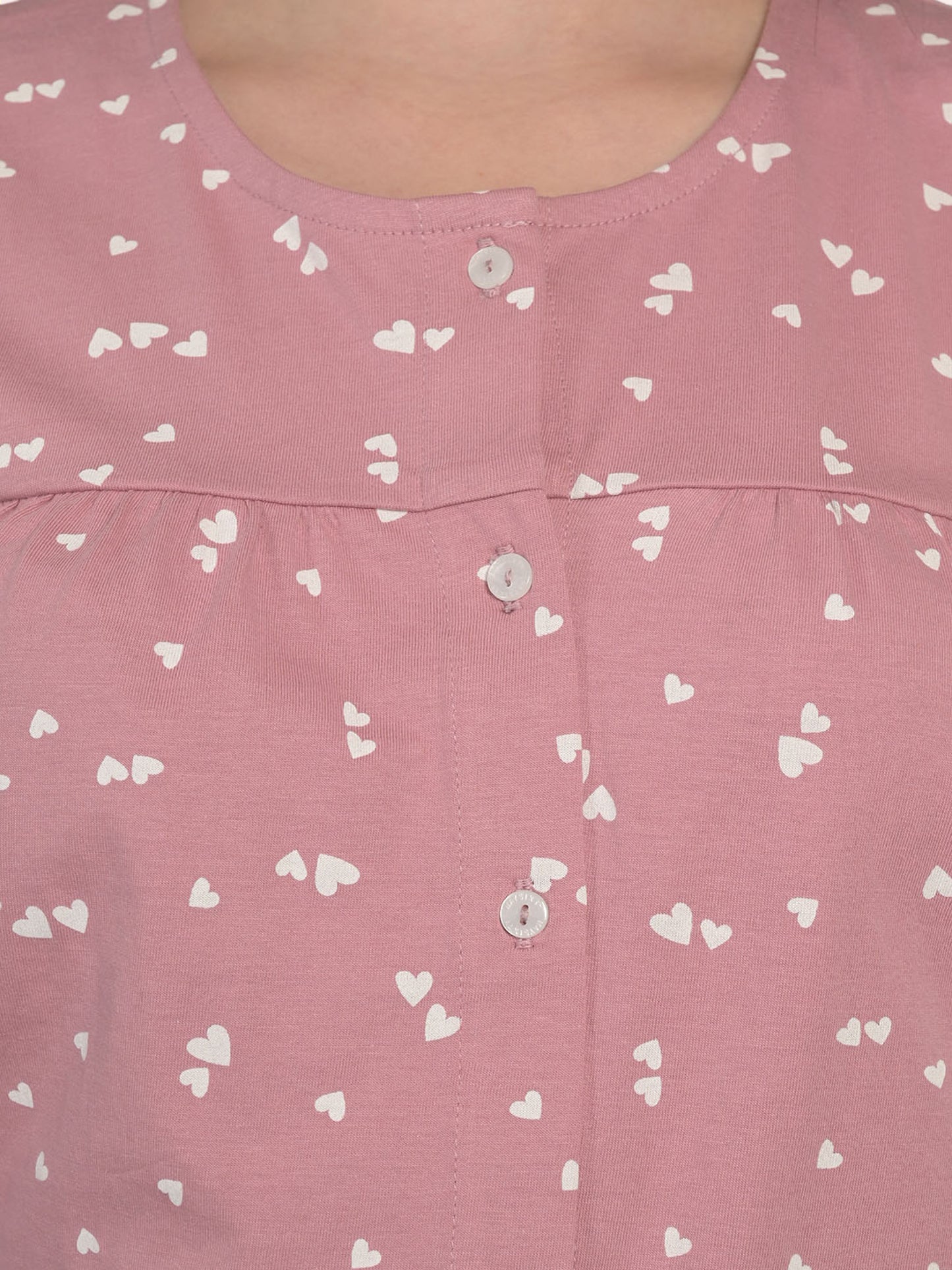 Peach Cotton Top & Pyjama Set