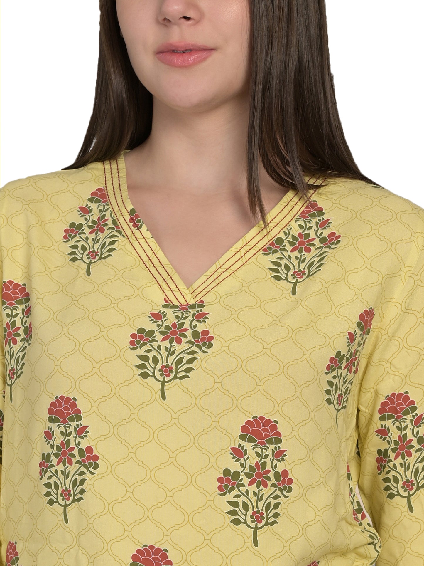 Yellow Floral Printed Co-Ord Set