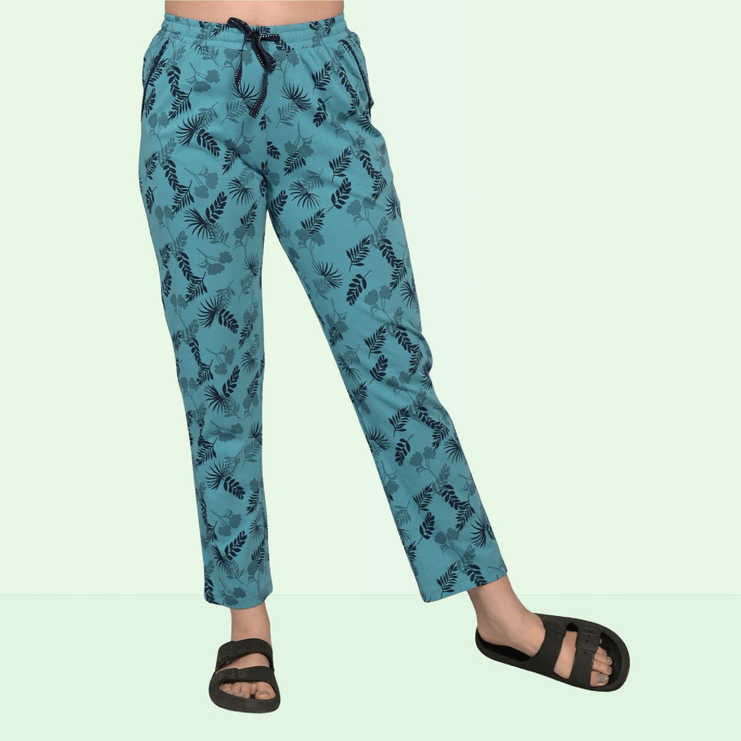 Blue S4 Printed Cotton Pyjama