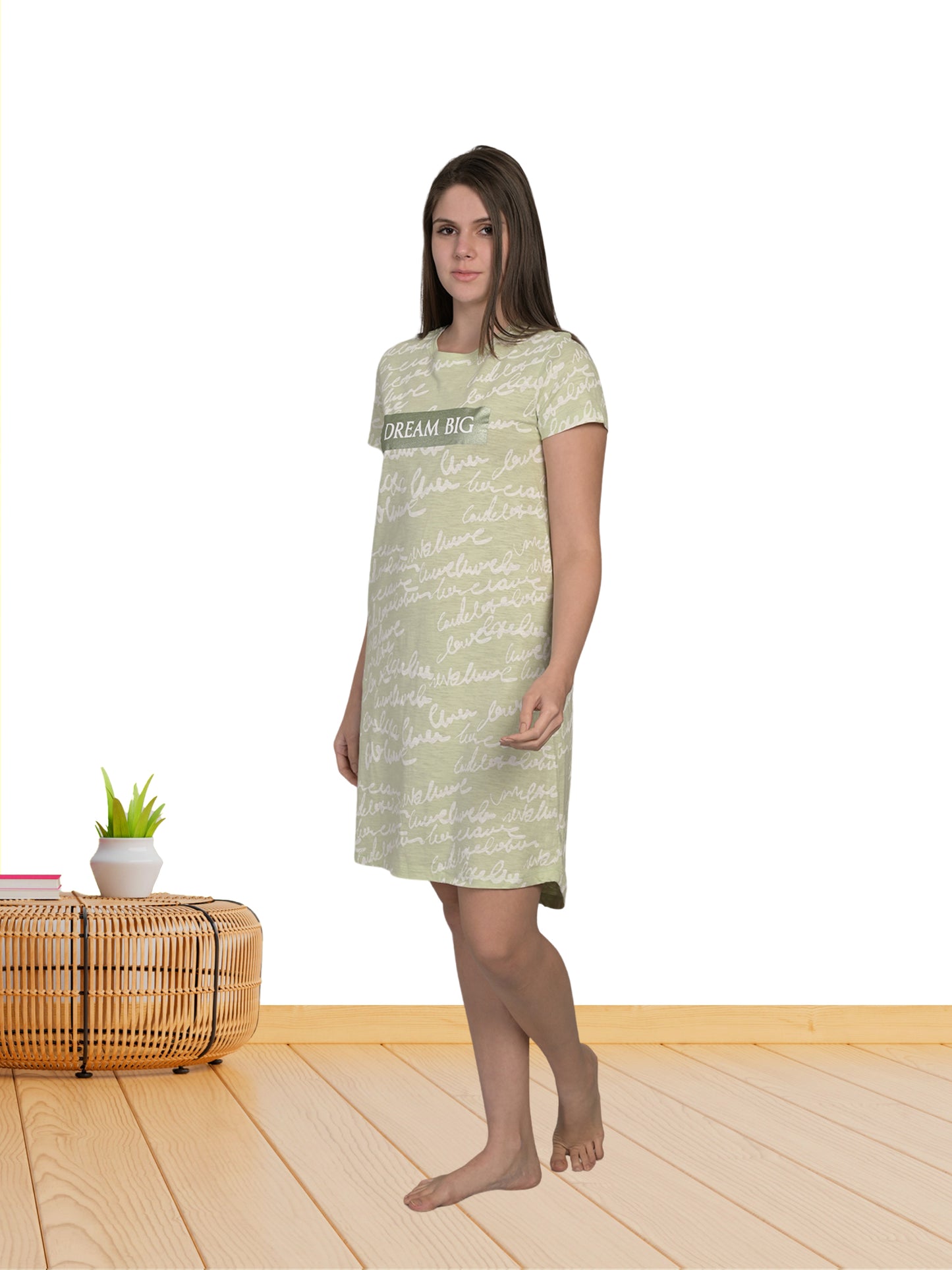 Light Green Short Night Dress