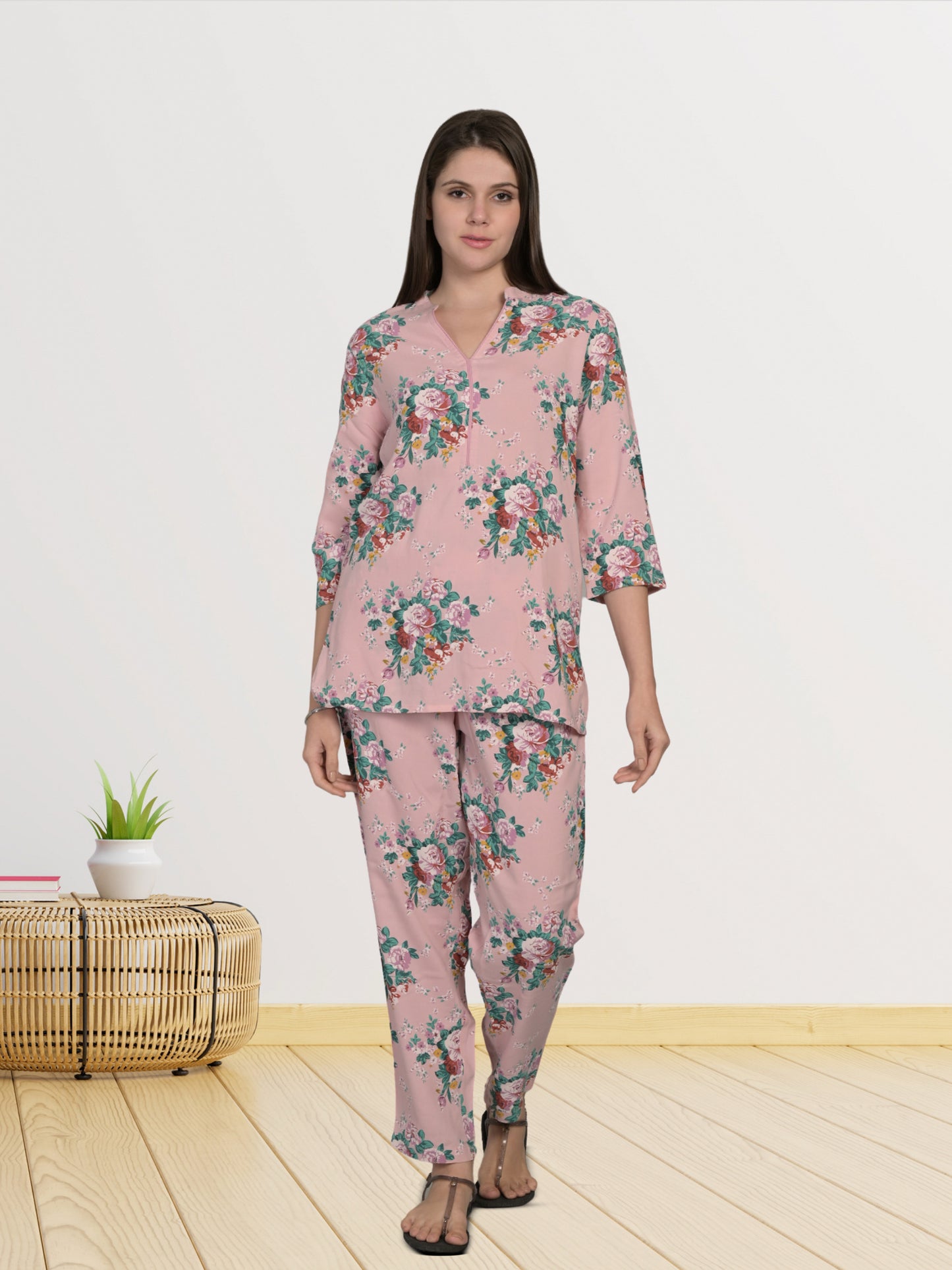 Pink Printed Co-Ord Set
