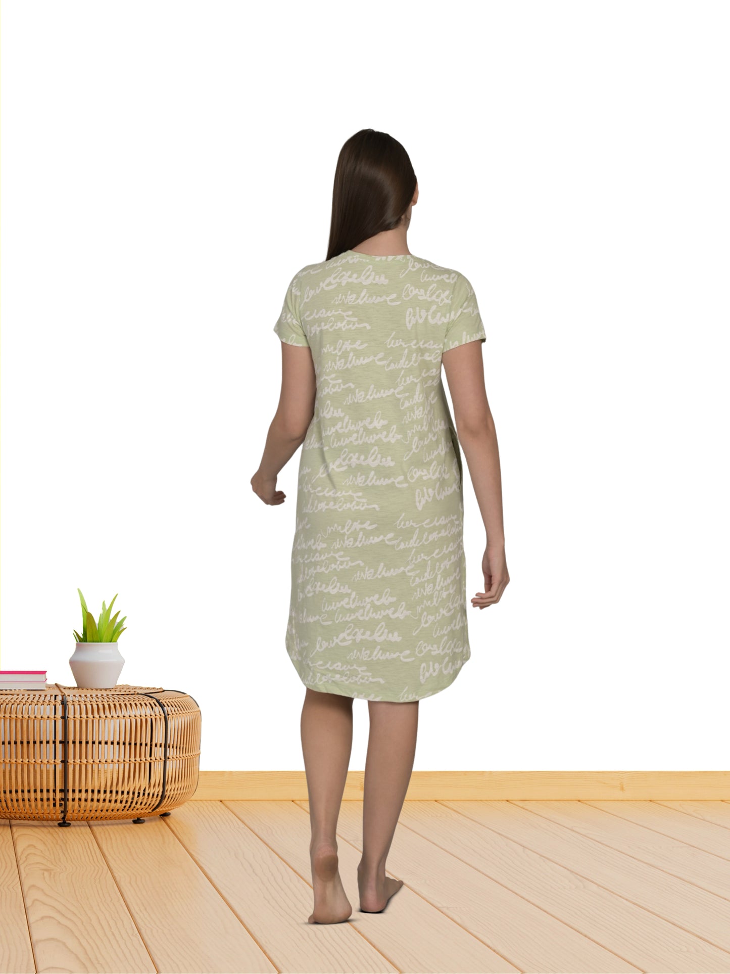 Light Green Short Night Dress
