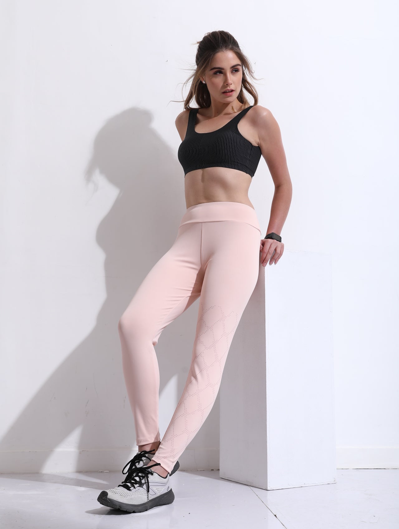 High Waist Athleisure Leggings - Pink