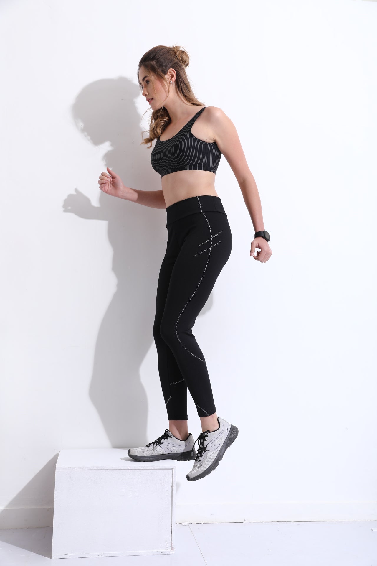 High Waist Athleisure Leggings – Black