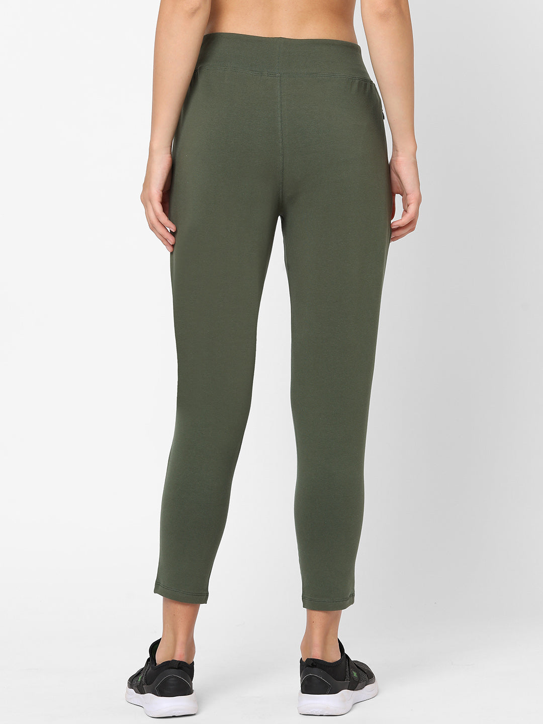 Maysixty Women Olive Green Track Pants With Out Cuff