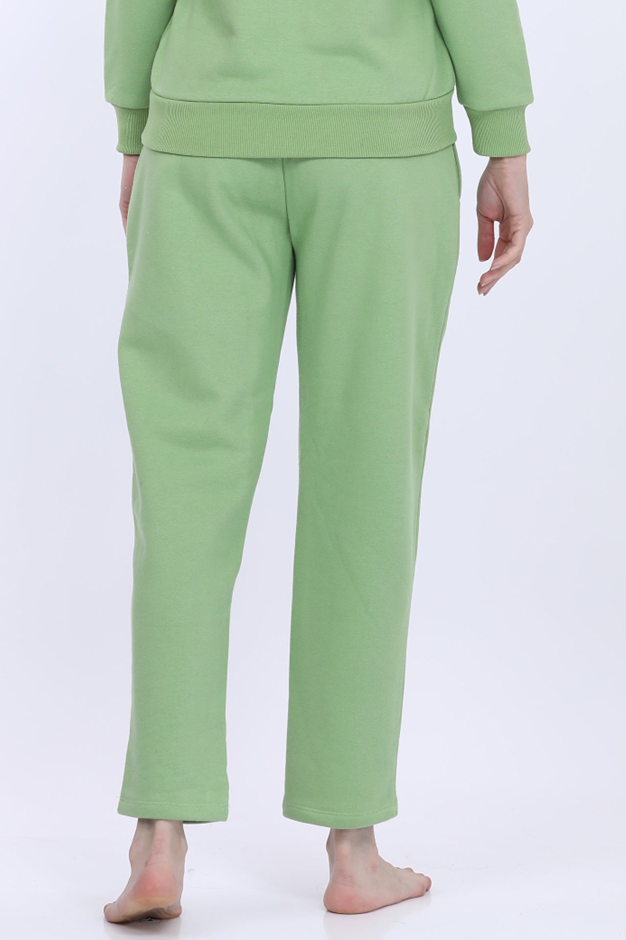 Women Fleece Green Fashion Jogger
