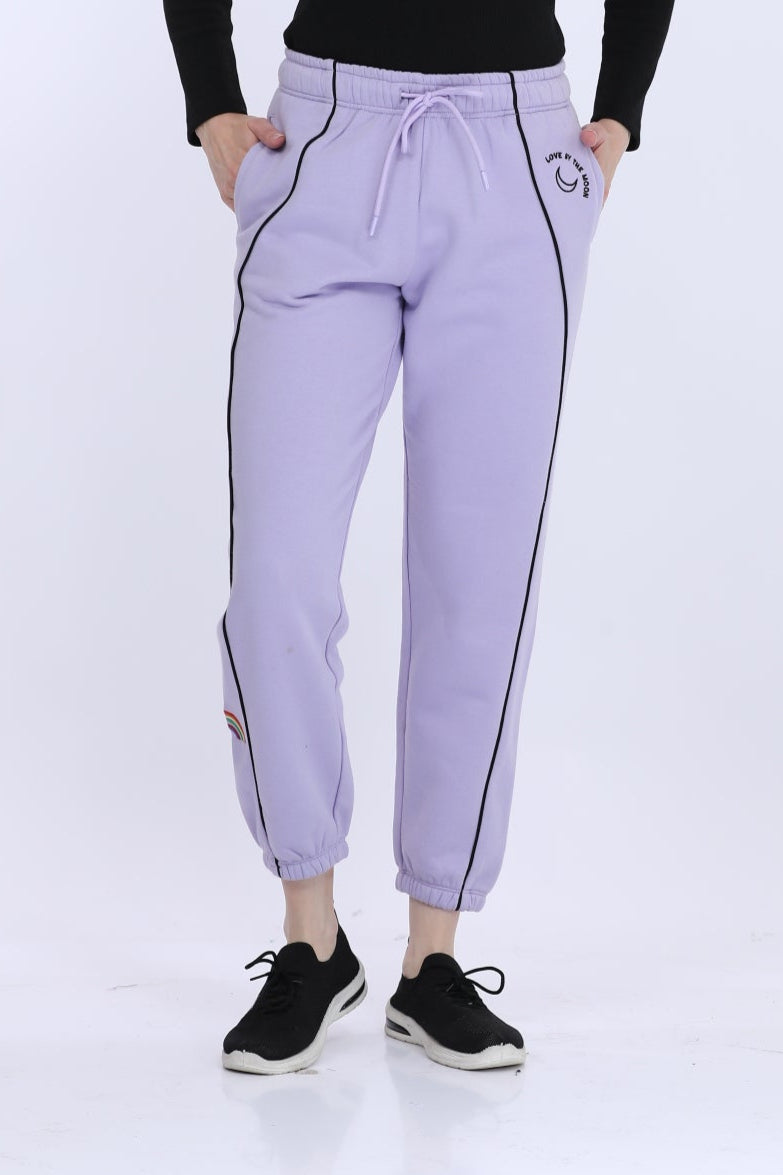 Women Fleece Purple Fashion Jogger
