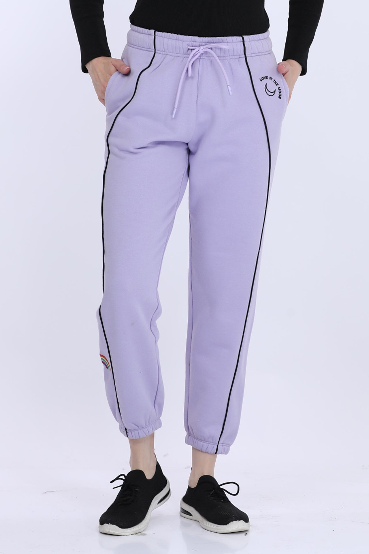 Women Fleece Purple Fashion Jogger