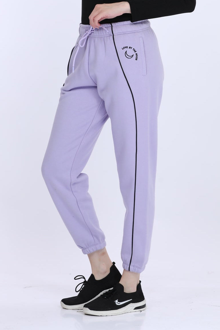 Women Fleece Purple Fashion Jogger