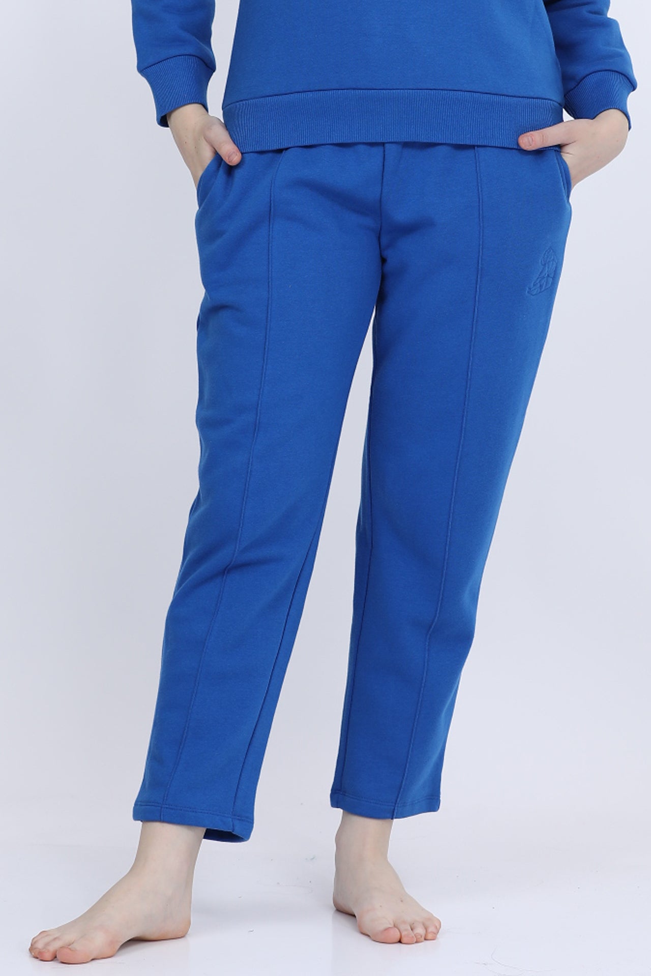 Women Fleece Blue Fashion Jogger