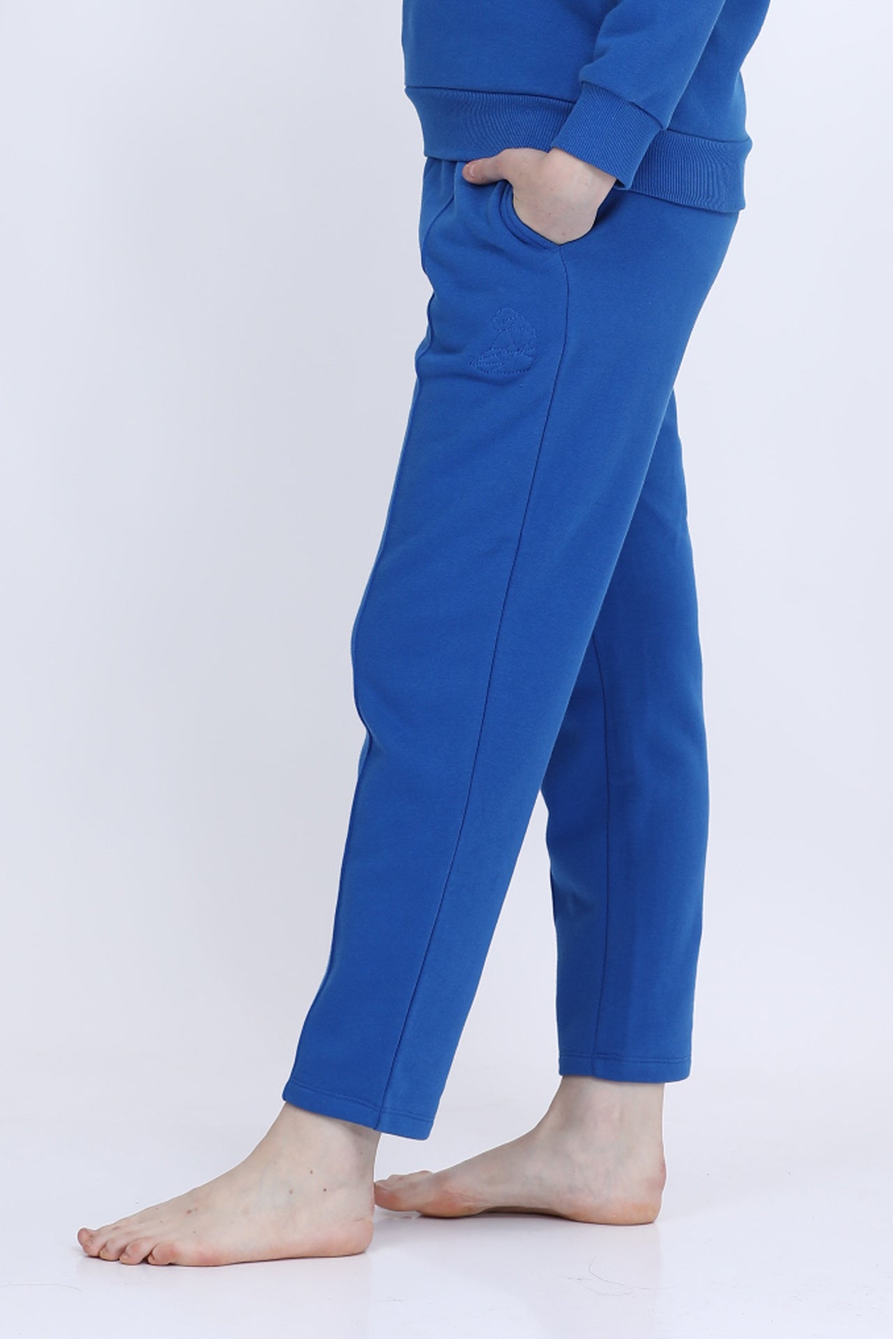 Women Fleece Blue Fashion Jogger