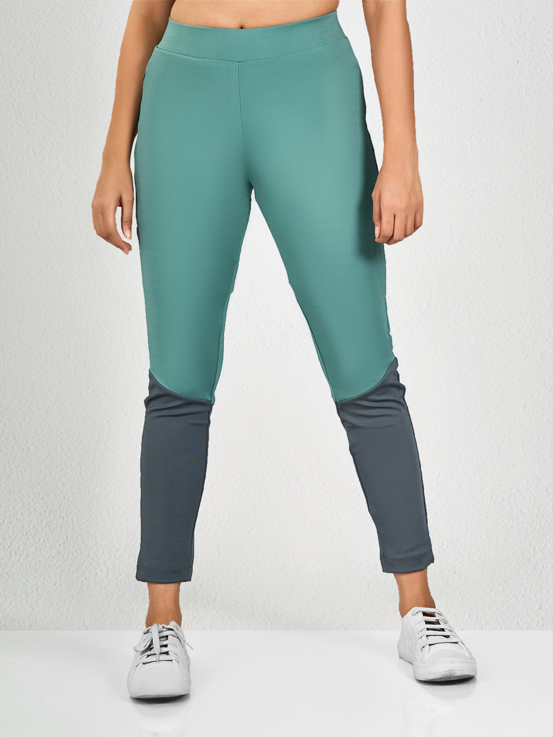 Green & Grey Yoga Pants For Women