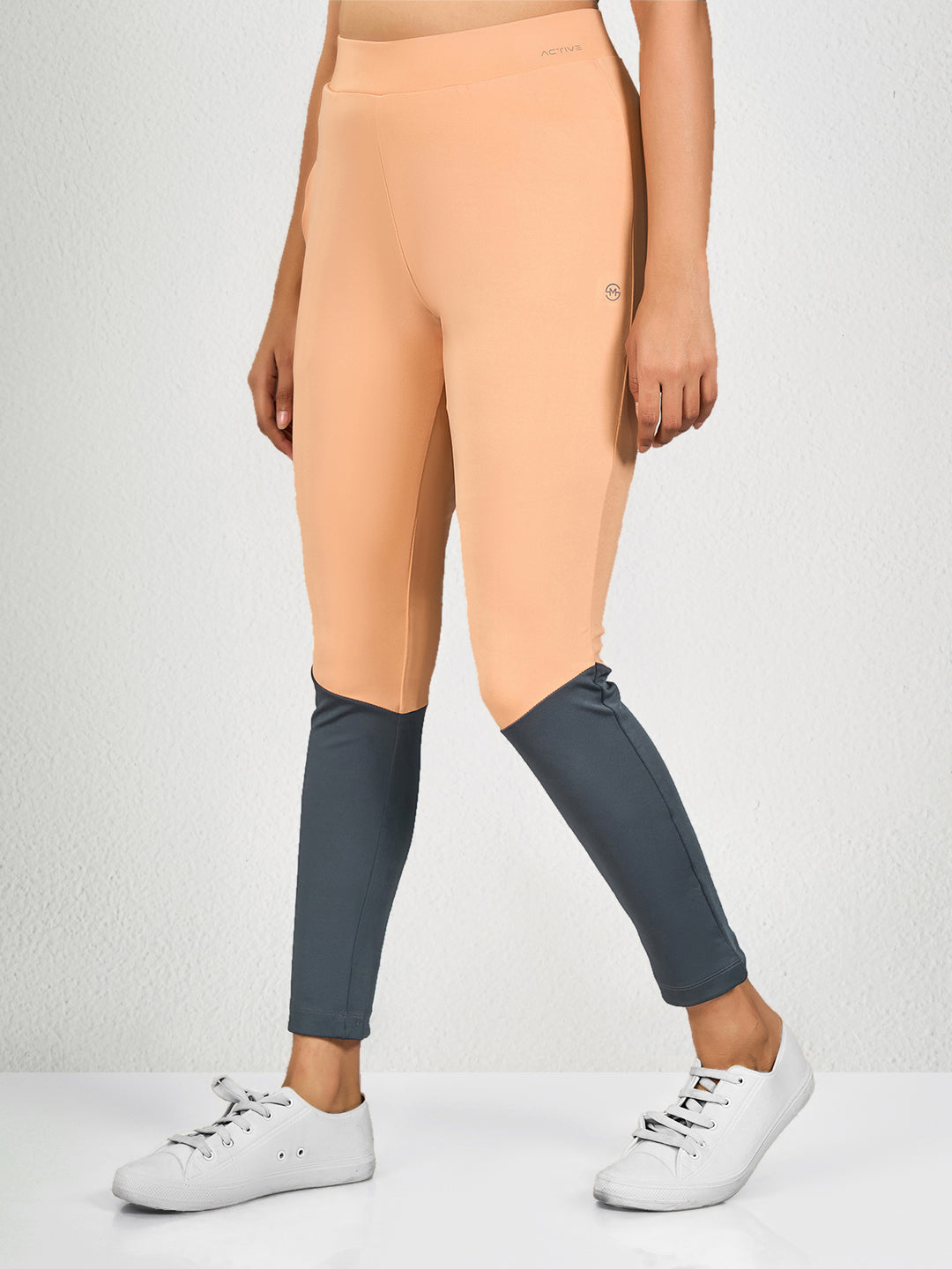 Peach & Grey Yoga Pants for Women