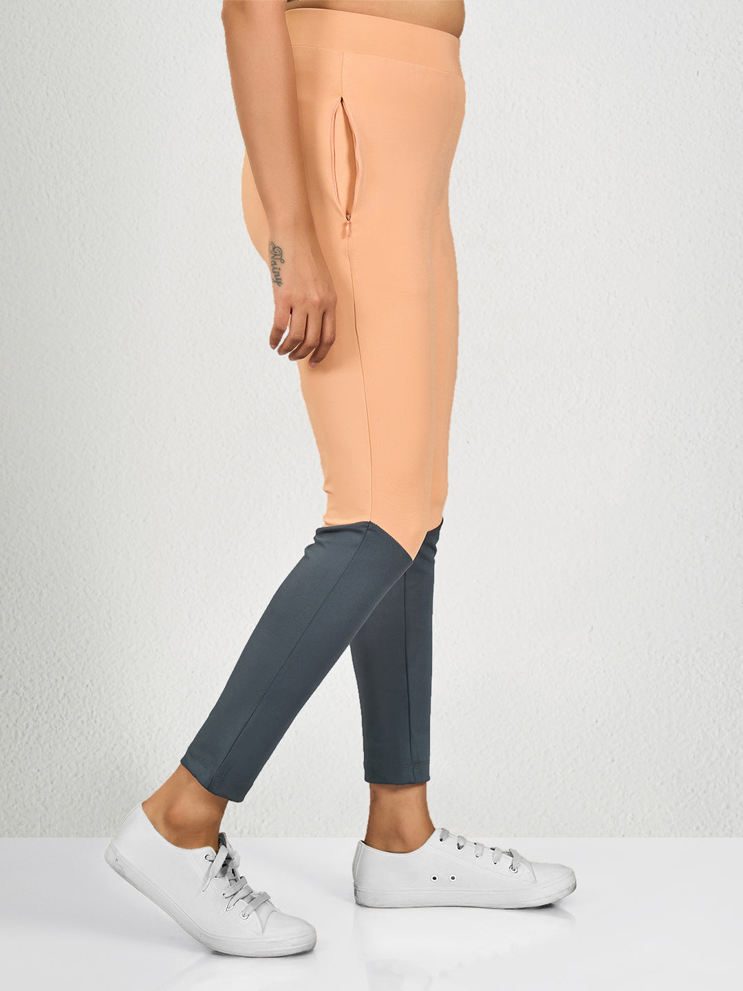Peach & Grey Yoga Pants for Women
