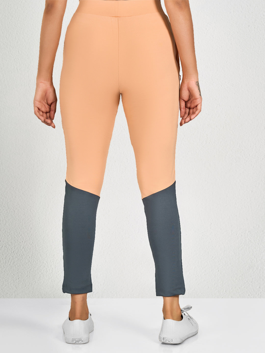 Peach & Grey Yoga Pants for Women
