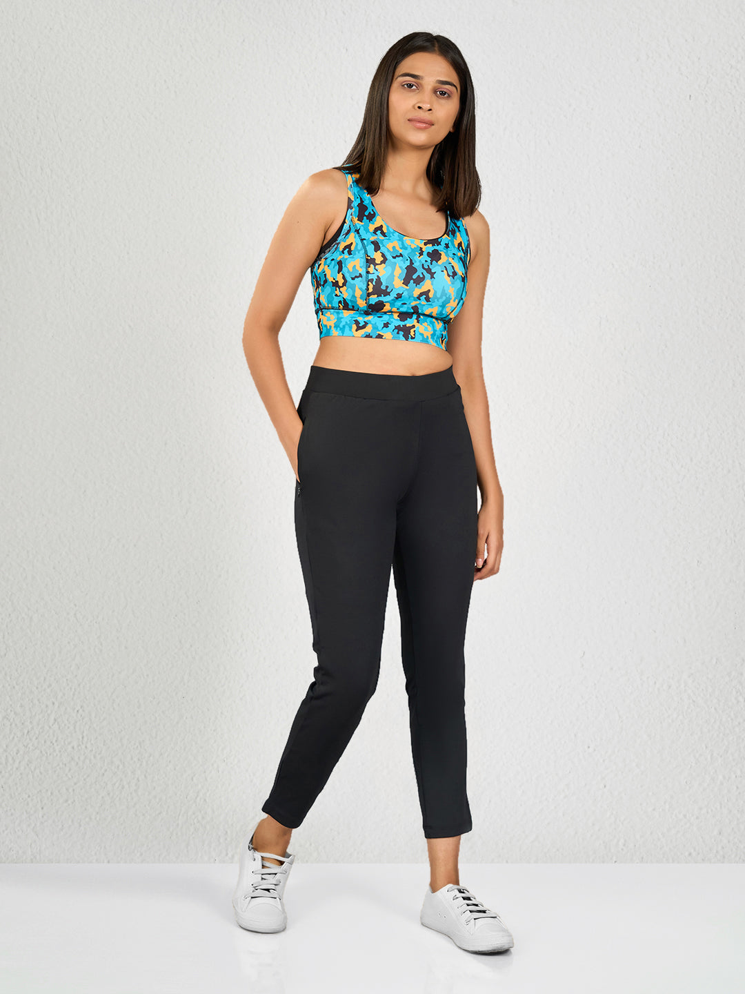 Black Solid Yoga Pants for Women