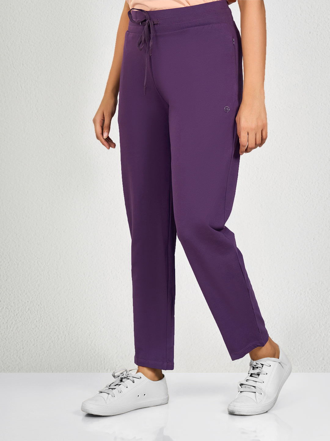 Purple Solid BB Track Pant