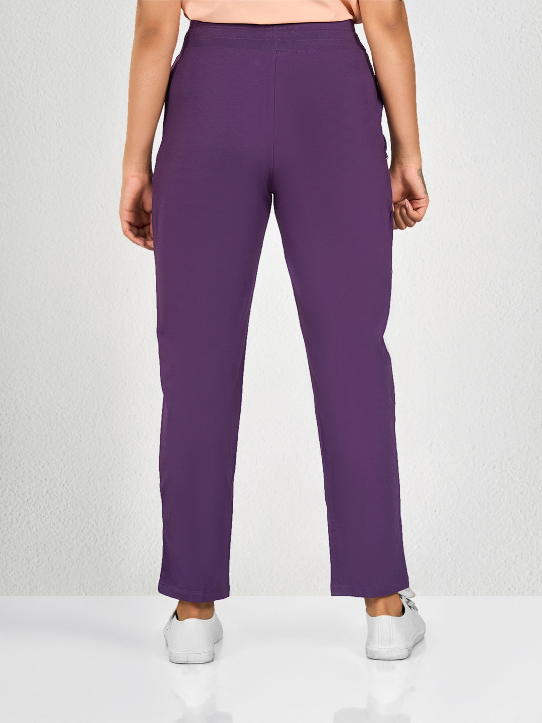 Purple Solid BB Track Pant