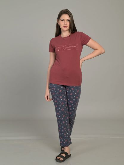 Round Neck Brown Half Sleeve T-Shirt