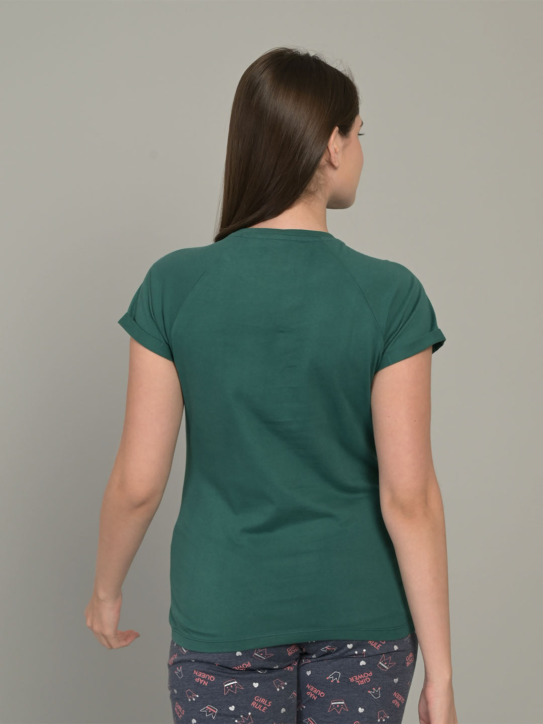 Round Neck Green Half Sleeve T-Shirt