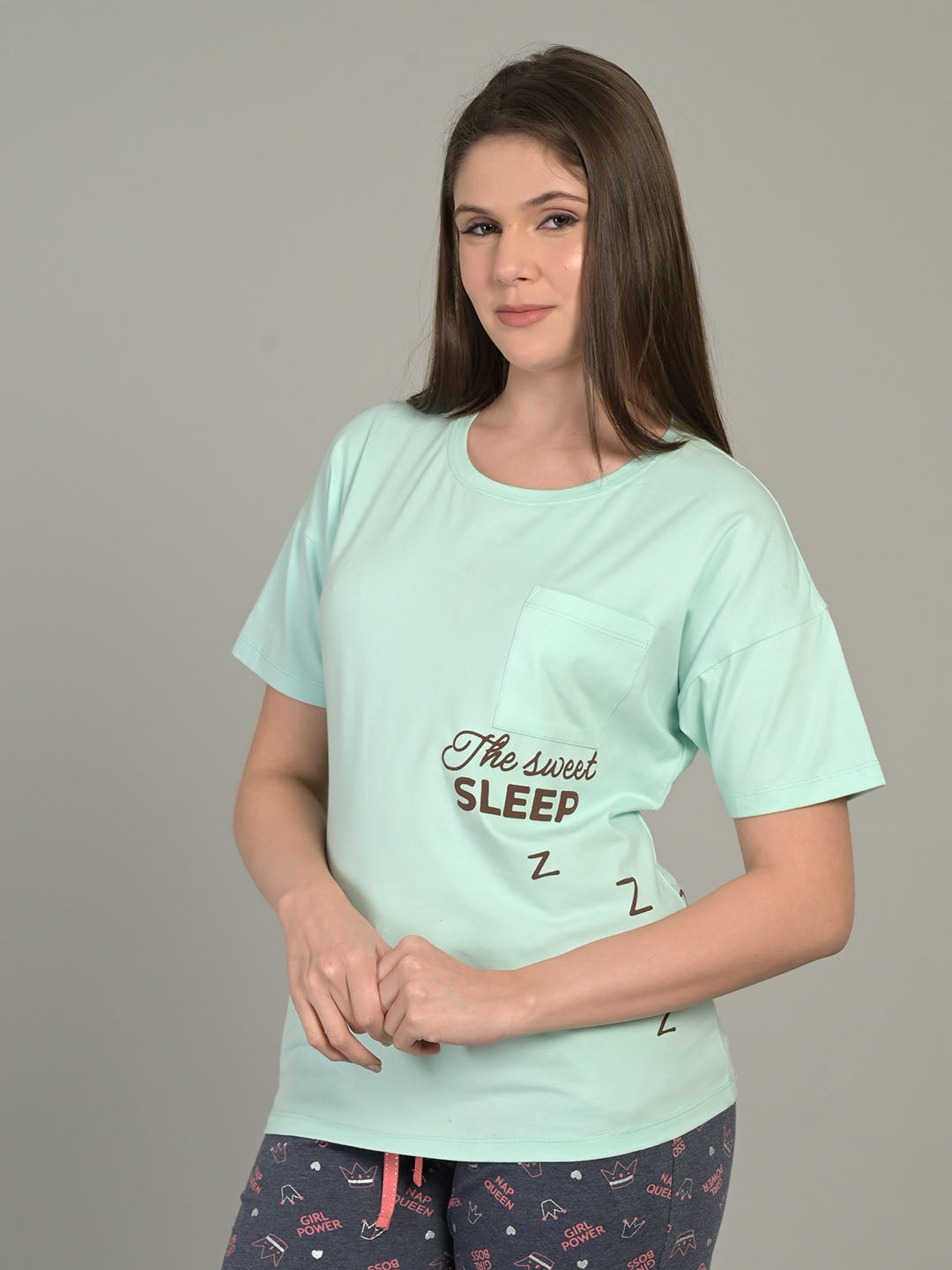 Round Neck Green Half Sleeve T-Shirt