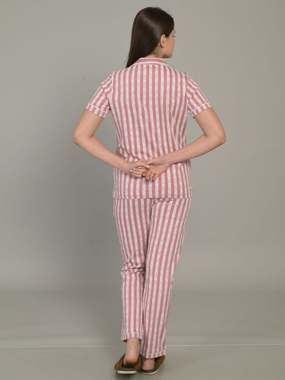 Peach Half Sleeve Top & Pyjama Set