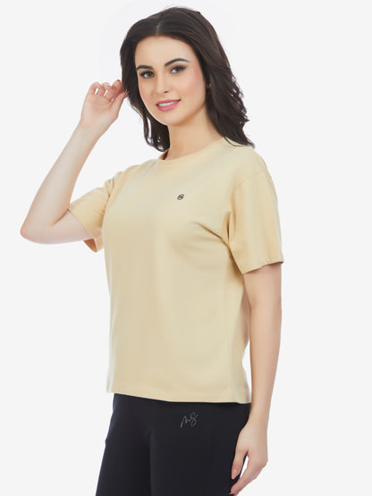 Oat Milk Half Sleeve T-Shirt