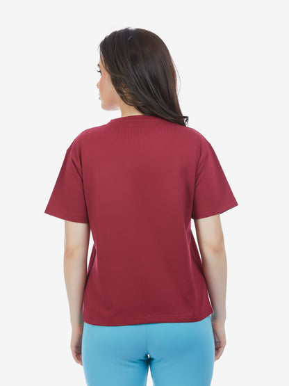 Dark Cherry Half Sleeve T-Shirt