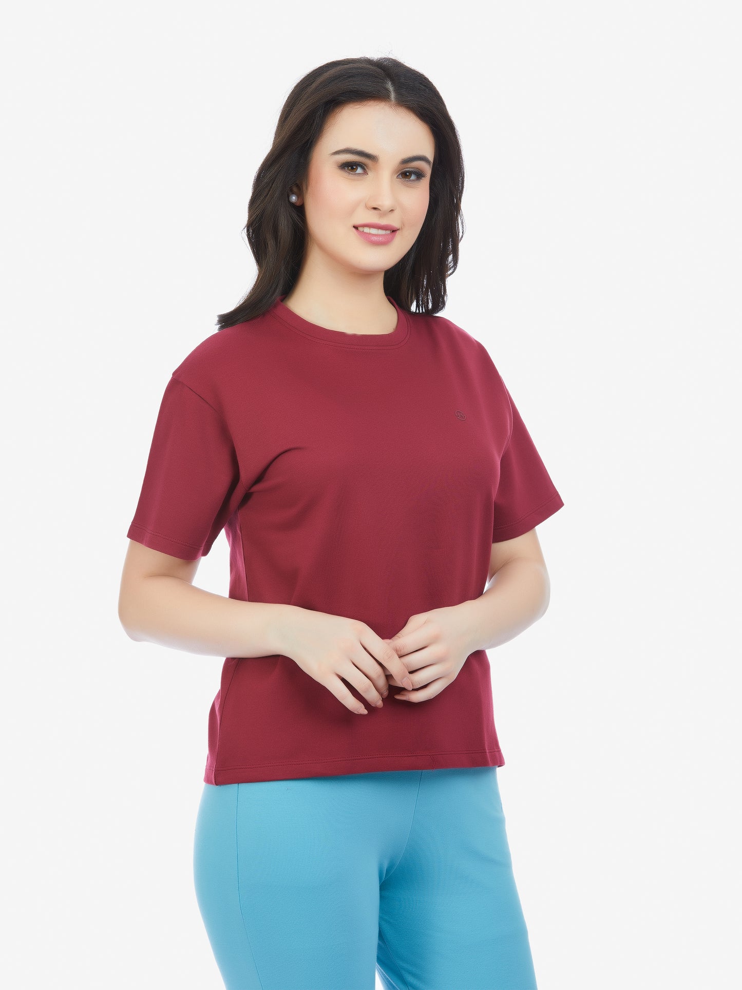 Dark Cherry Half Sleeve T-Shirt